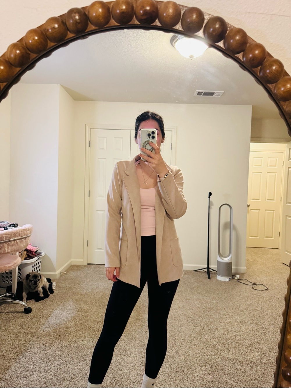 Blind Date Beige Suede Blazer Size EU 36 / US Small